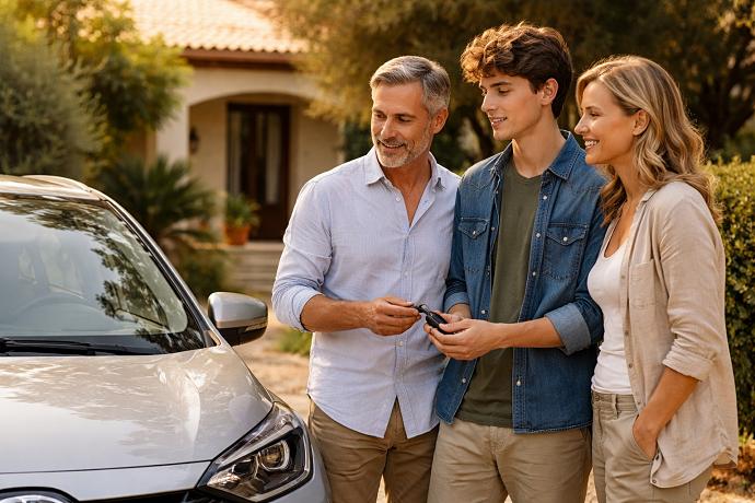 Parents with son who is a new driver